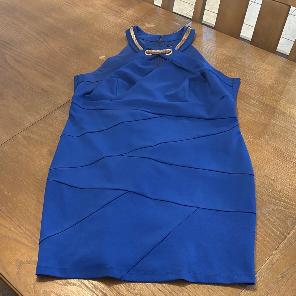 Le Chateau Sapphire Blue Mini Dress